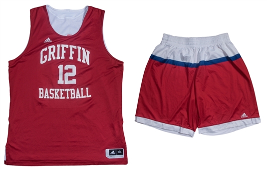Zion Williamson Game Used Spartanburg Day School Shorts and Practice Jersey